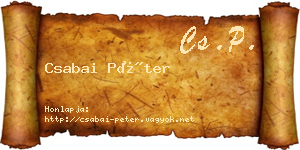 Csabai Péter névjegykártya