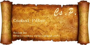 Csabai Péter névjegykártya